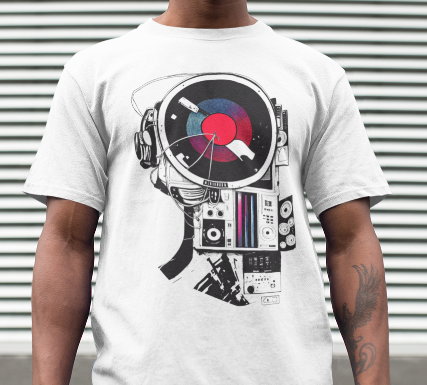 Abstraktes DJ-Vinyl - Urban Art - T-Shirt für Männer