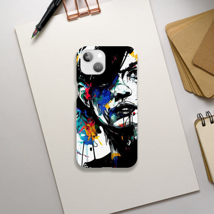 Line Painting Face - Urban Art - Phone Slim Case