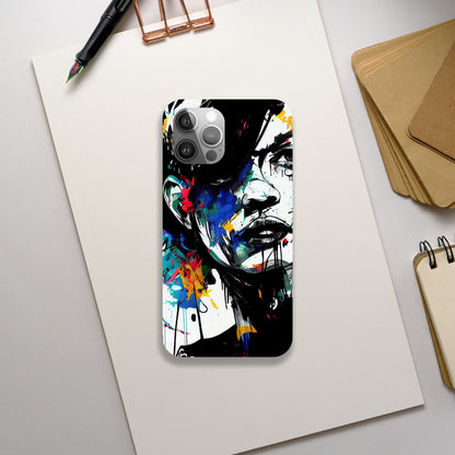 Line Painting Face - Urban Art - Phone Slim Case