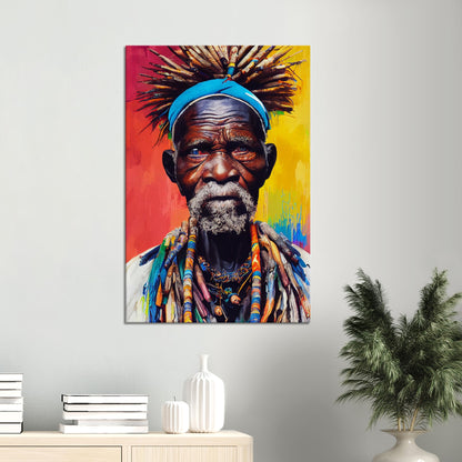 African Tribe Portrait - Urban Art auf Leinwand