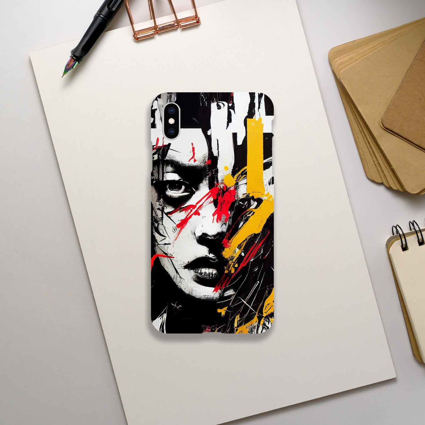 Abstraktes Gesicht - Urban Art - Telefon Slim-Case