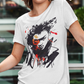 Line Art Face - Urban Art - Übergroßes T-Shirt für Frauen