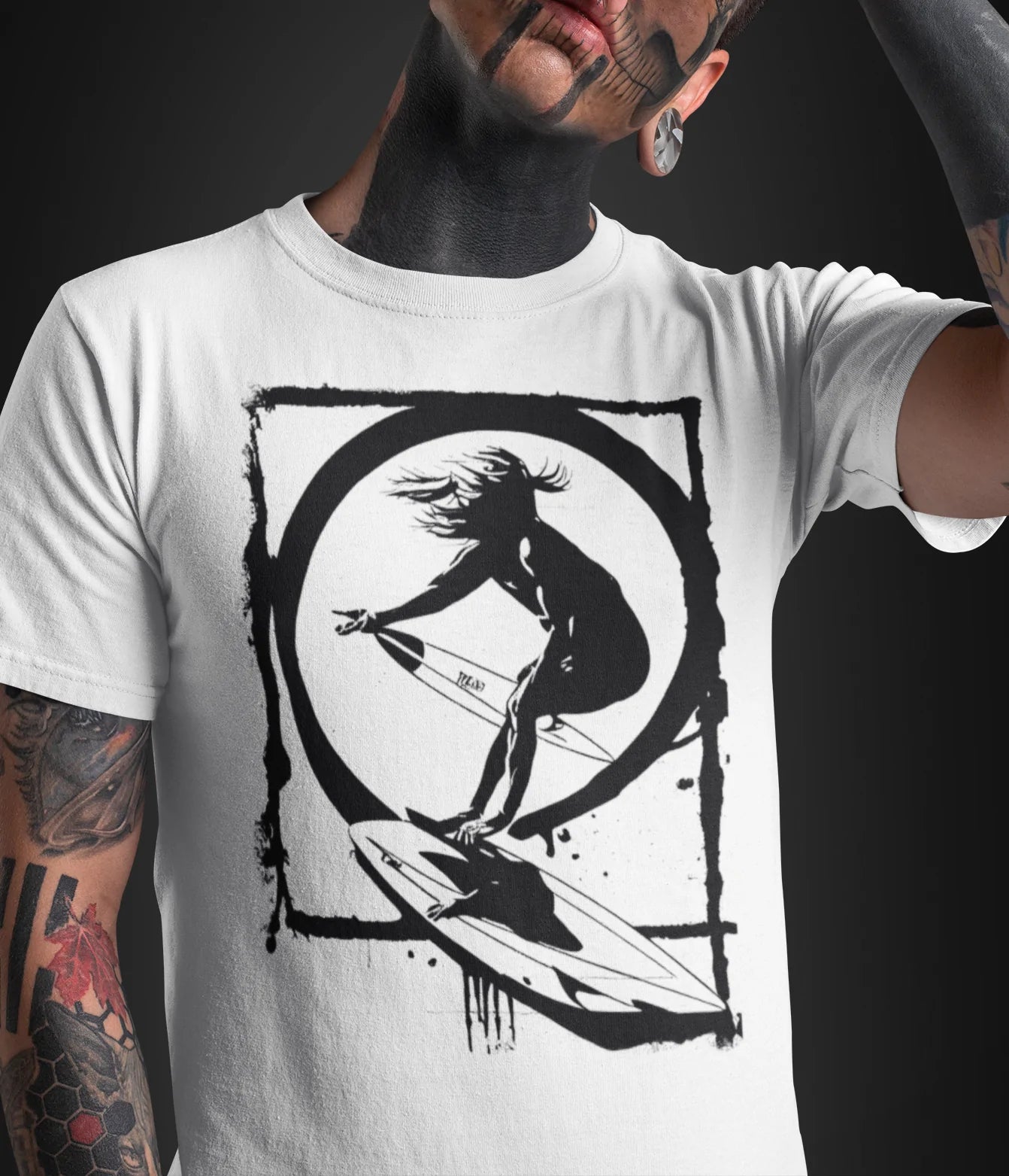 Surfer Geometry - Urban Art - T-Shirt für Männer