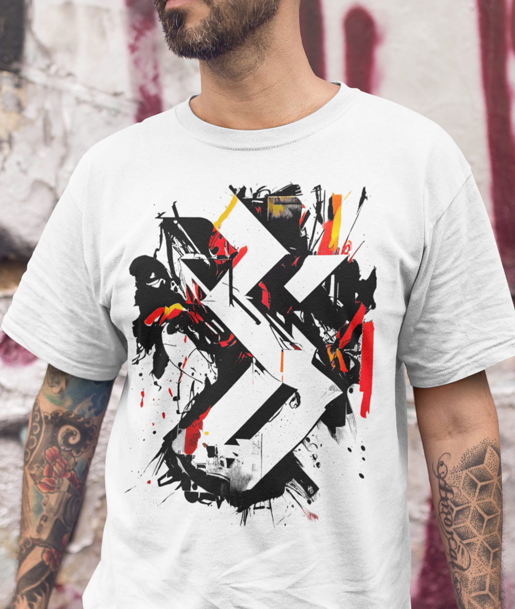 Abstrakte geometrische Kunst - Langes Urban T-Shirt für Männer